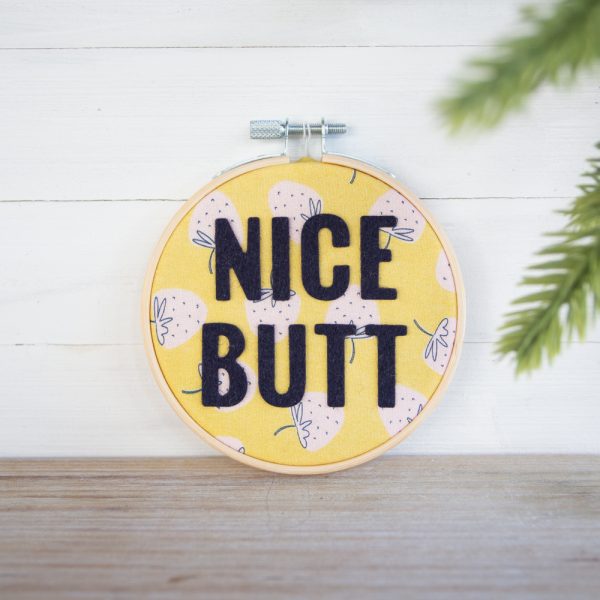 4 inch embroidery hoop wall hanging nice butt